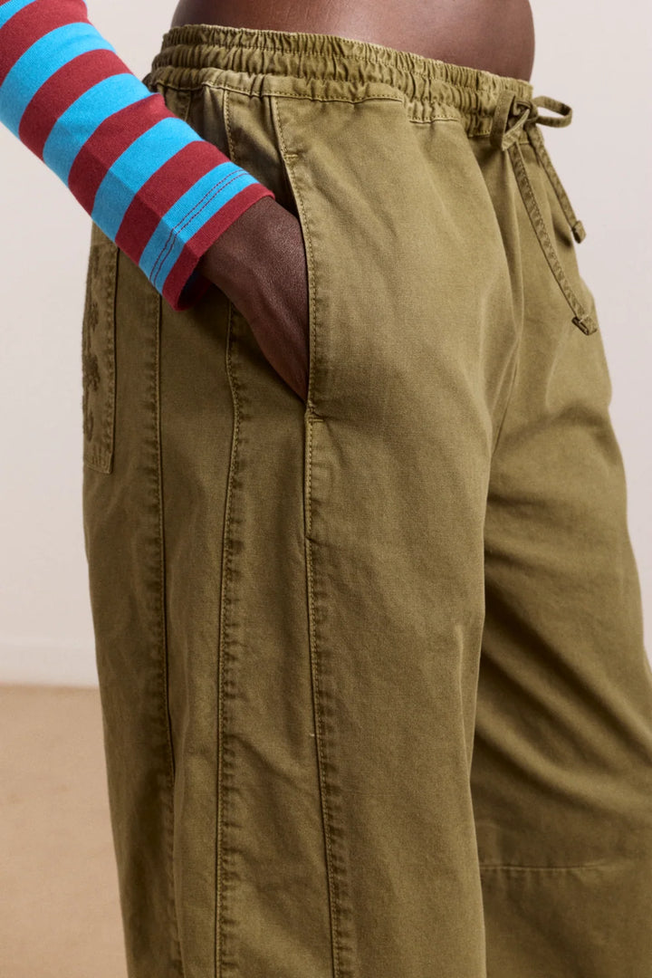 Damson Madder – Felix Twill Trousers in Olive