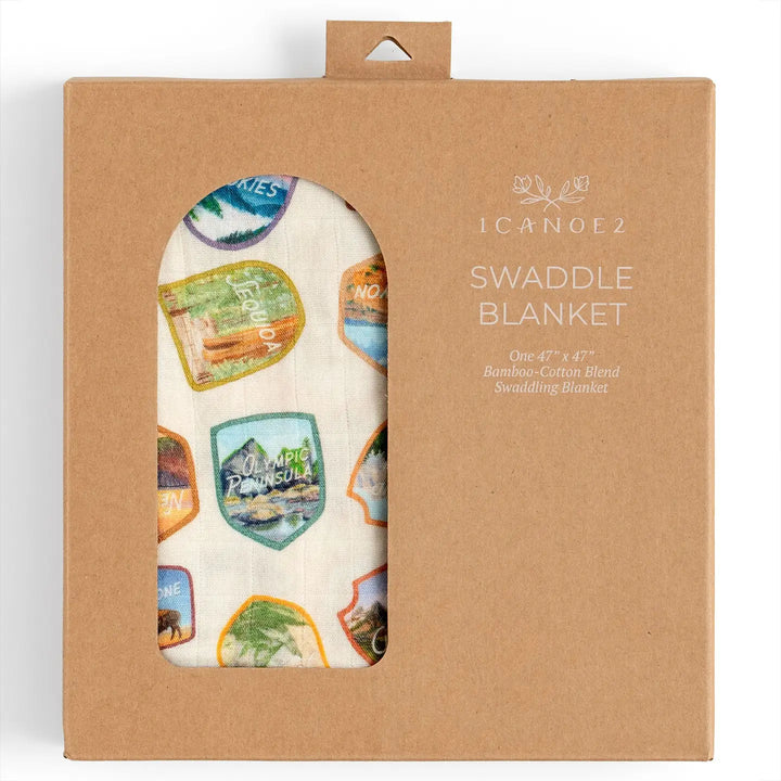 One Canoe Two Paper Co - National Park Muslin Baby Swaddle Blanket
