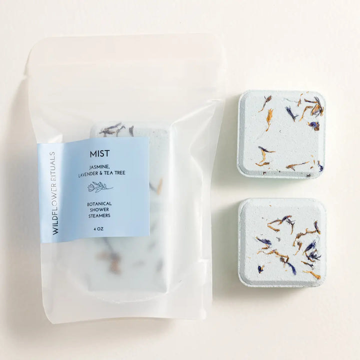 Wildflower Rituals - Botanical Shower Steamers in Jasmine Lavender and Tea Tree