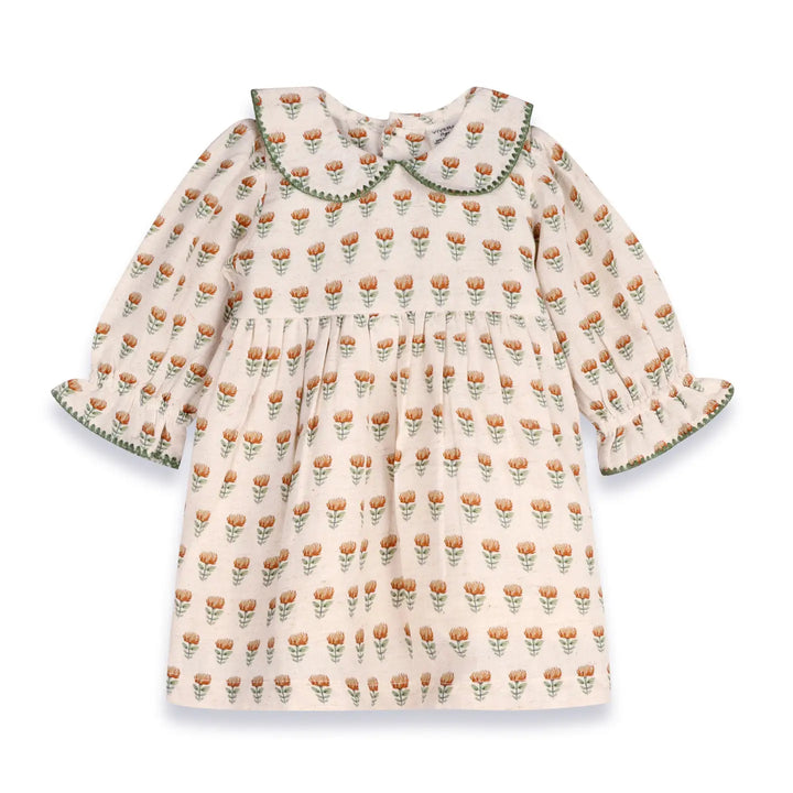 Viverano Organics - Ina Block Print Floral Dress + Bloomers