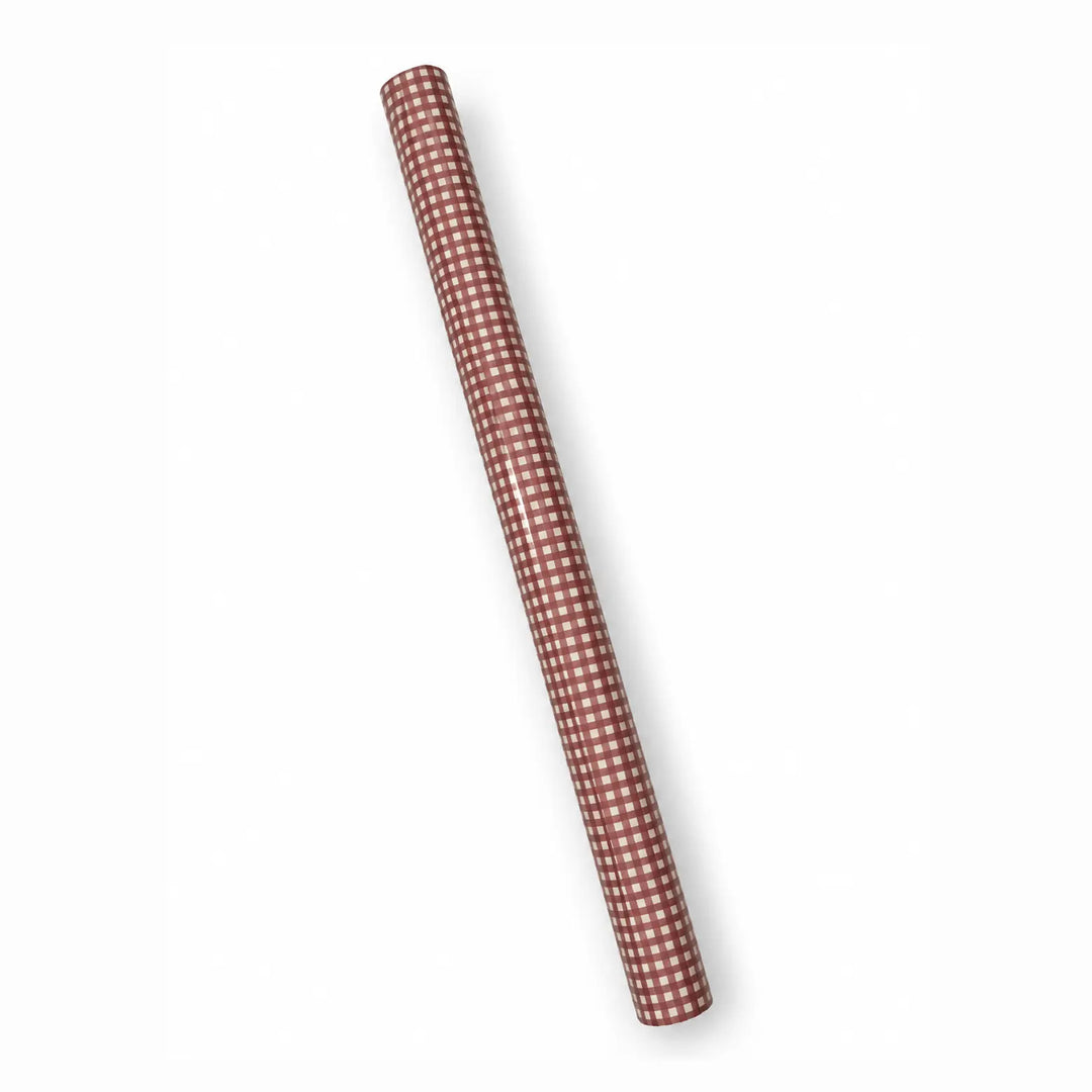 Parcel Paper - Cranberry Check Wrapping Paper Roll
