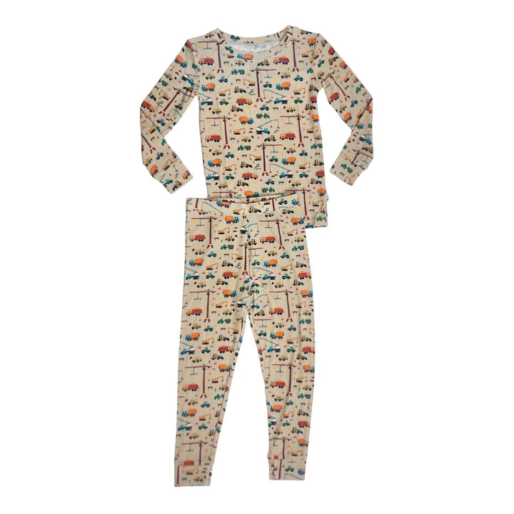 Bug + Bean – Ribbed Bamboo Two- Piece Set in Sand Construction