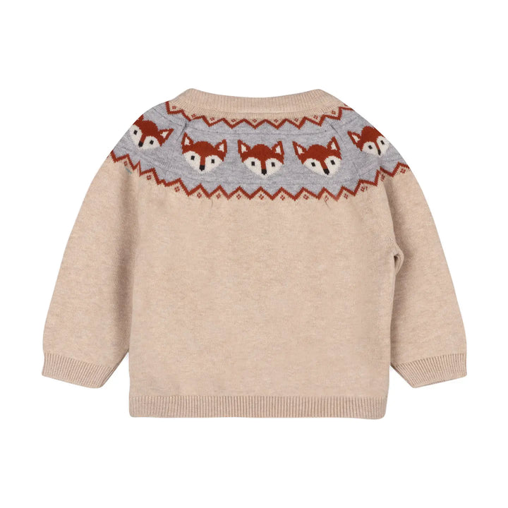 Viverano Organics – Fox Jacquard Fair Isle Knit Pullover