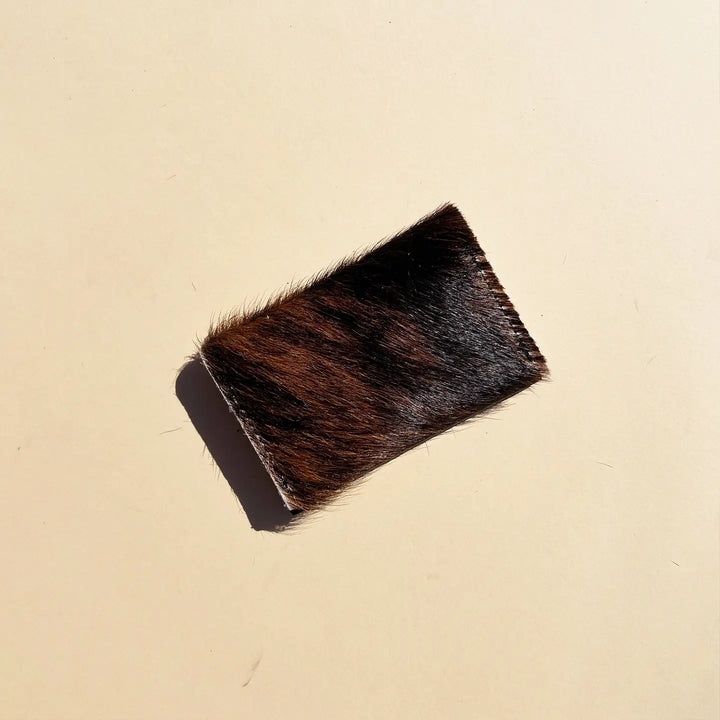 Primecut – Wallet in Leather + Brindle Hair on Hide