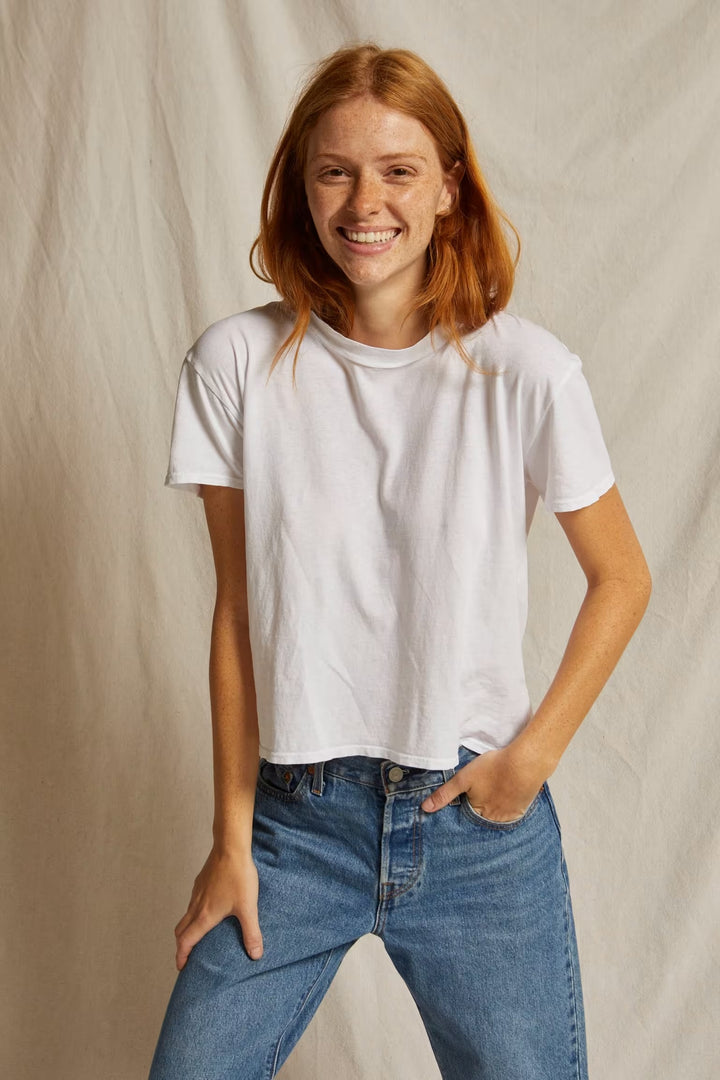 Perfect White Tee - Harley Boxy Crew in White