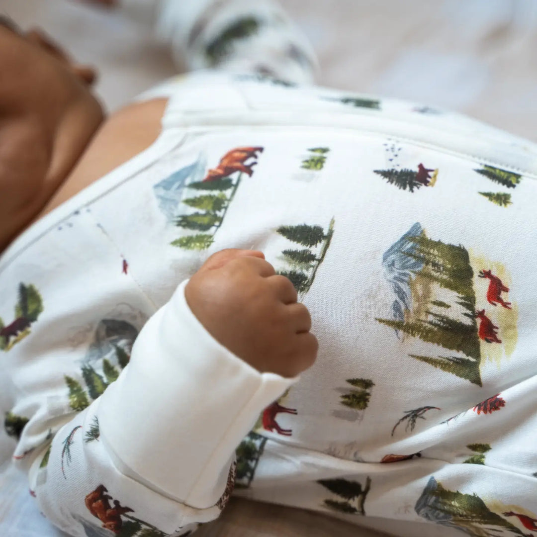 Mady & Max - Bamboo Cotton Blend Zip Onesie in Wilderness