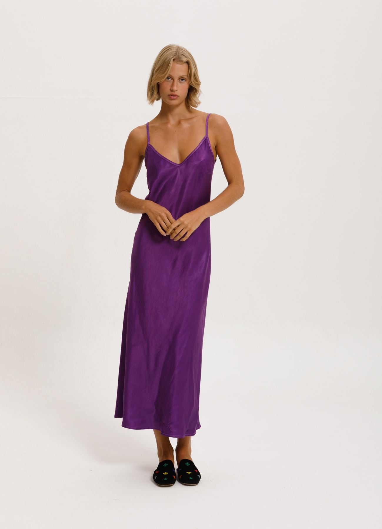 Cali Dreaming Jones Slip Dress in Grape