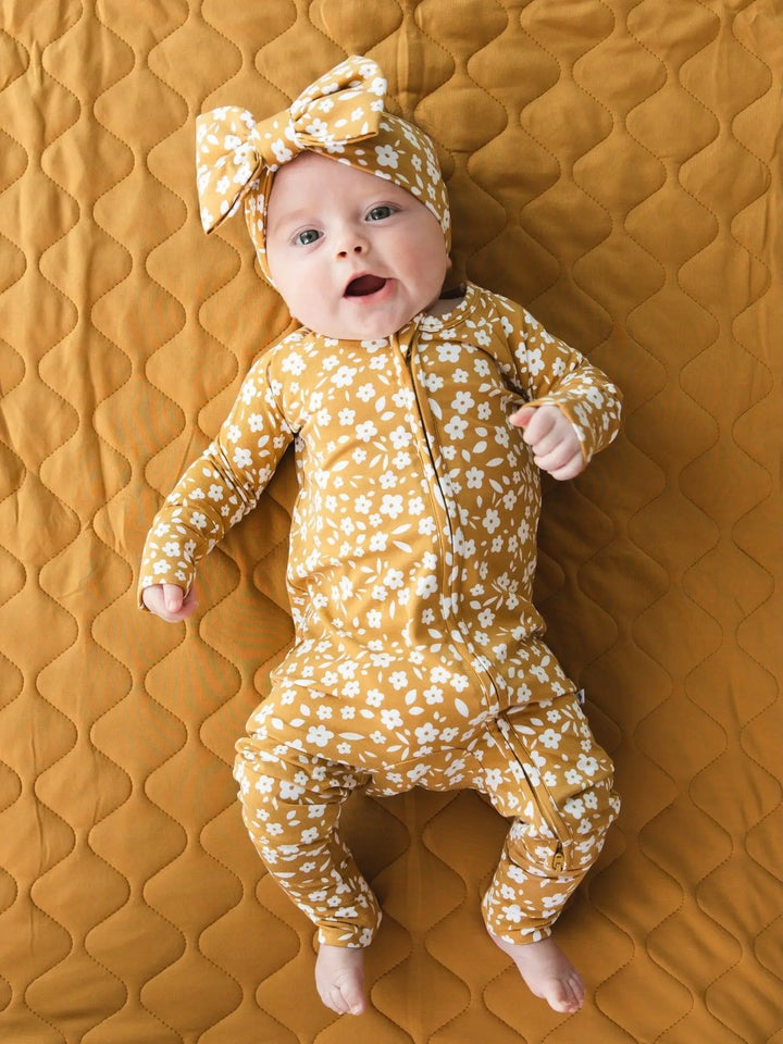 Jammie Session – Honey Blooms Bamboo Romper