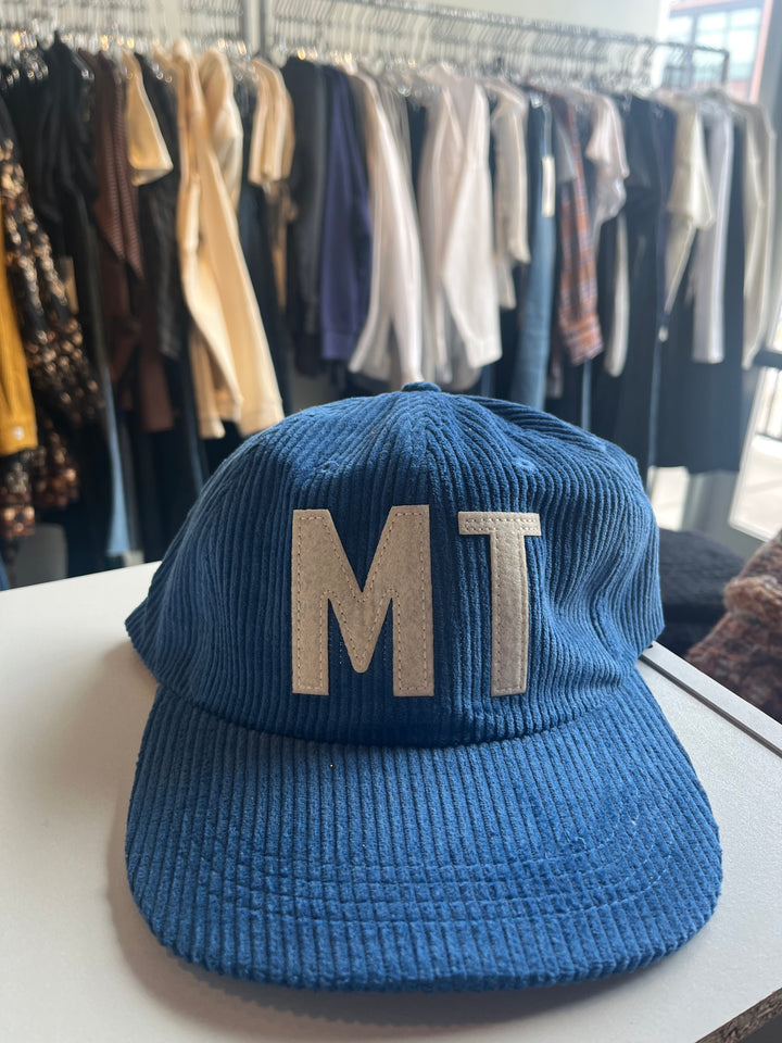 Letterman Corduroy 'MT' Hat in Royal