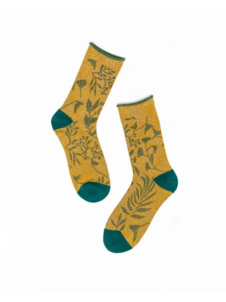 Winter Foliage Crew Sock