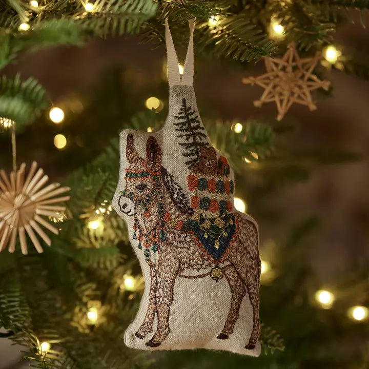 Coral & Tusk – Christmas Donkey Ornament