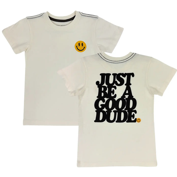 Tiny Whales – Good Dude Short Sleeve Tee in Natural