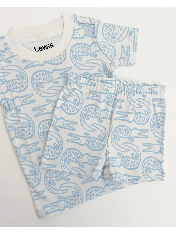 Lewis – Short Sleeve Pajama Set in Alligator