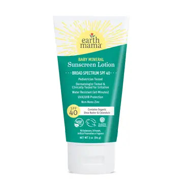 Earth Mama - Baby Mineral Sunscreen Lotion- SPF 40