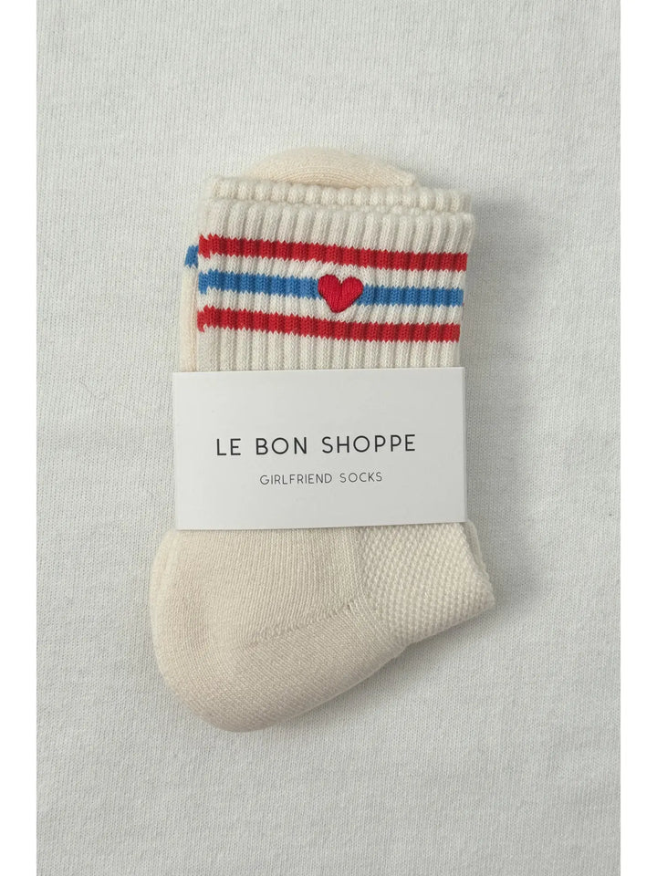 Le Bon Shoppe - Heart Embroidered Girlfriend Socks