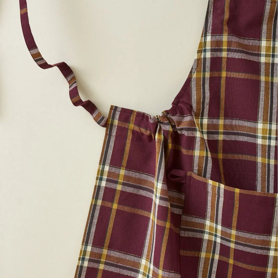 Kitchen Apron in Enchanted Forest Plaid