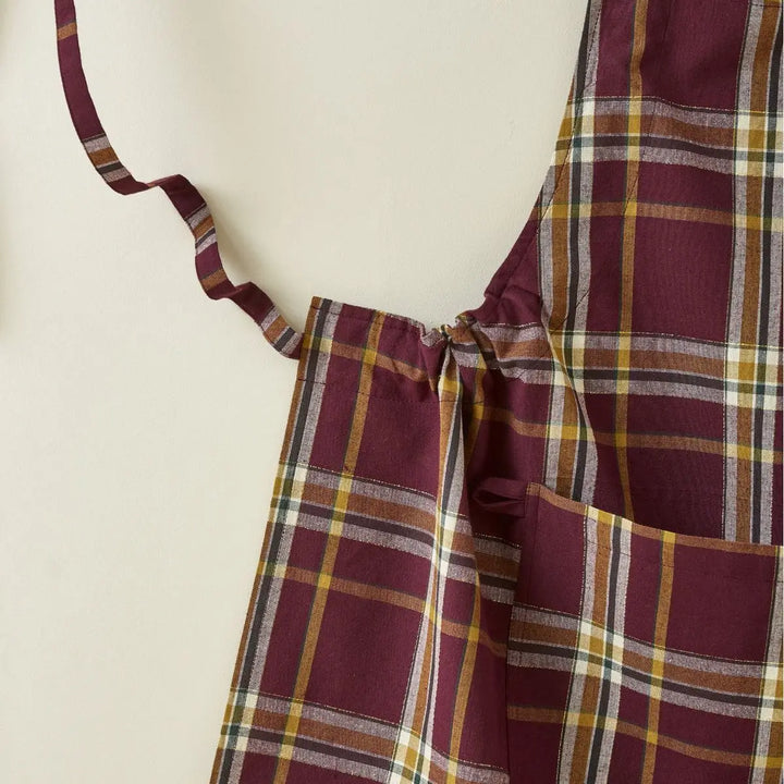 Kitchen Apron in Enchanted Forest Plaid
