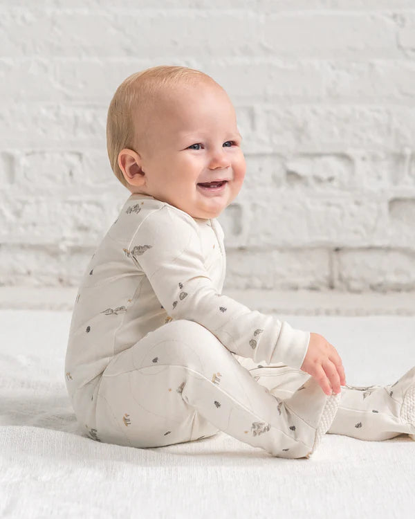 Colored Organics – Baby Peyton Zipper Sleeper in Hiking + Pine