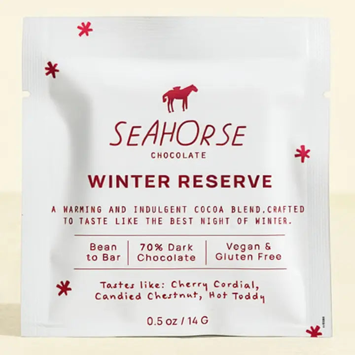 Seahorse Chocolate - Winter Reserve MINI Dark Vegan Chocolate Bar