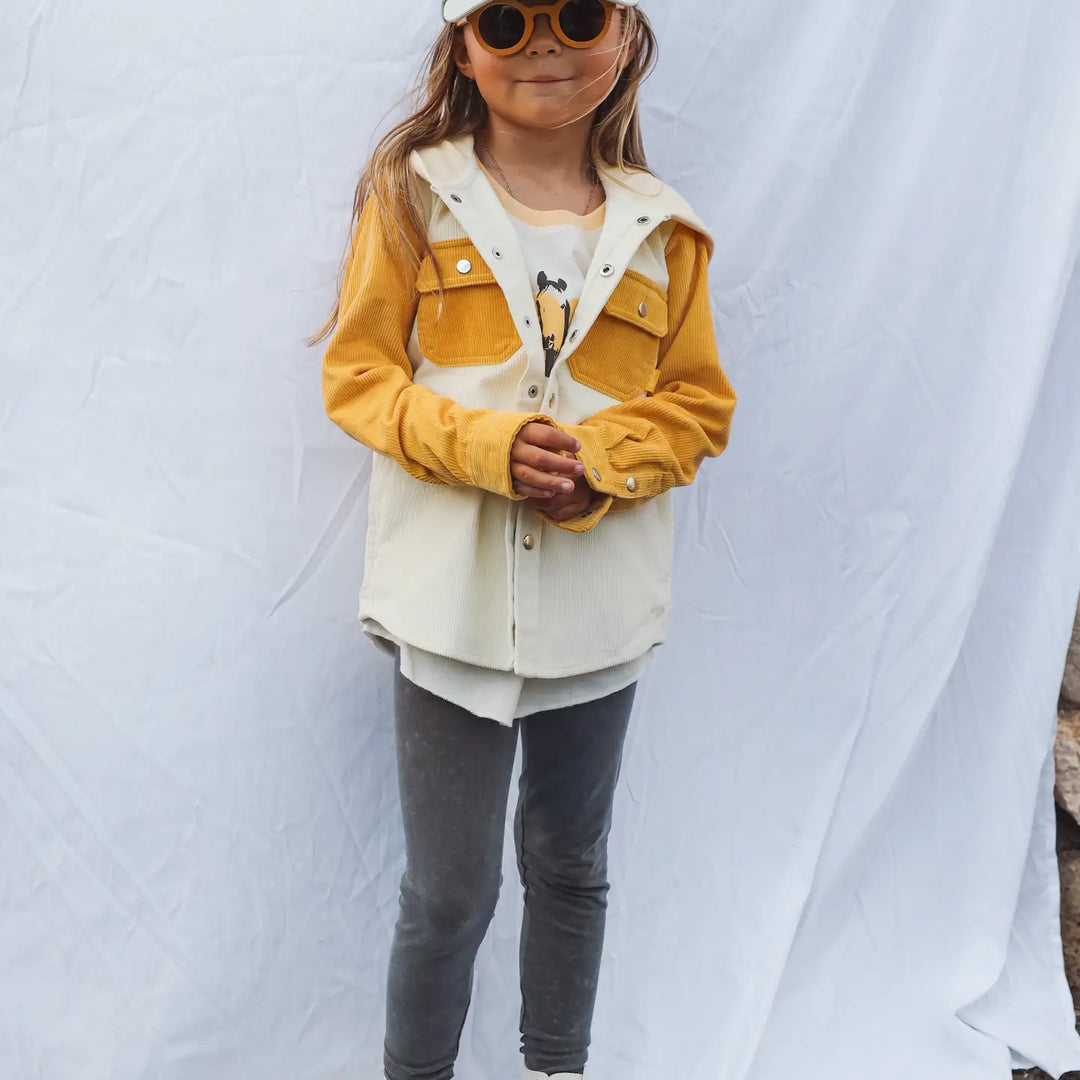 Tiny Whales – Sun Valley Shirt Jacket in Sunshine Cord