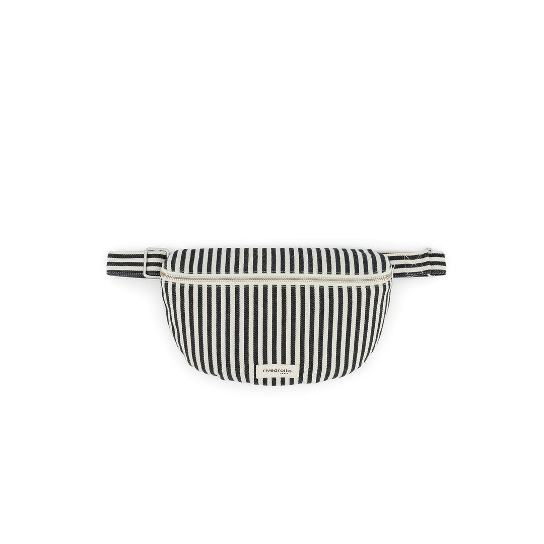 Rivedroite – Custine Waist Bag in Black and White Stripe