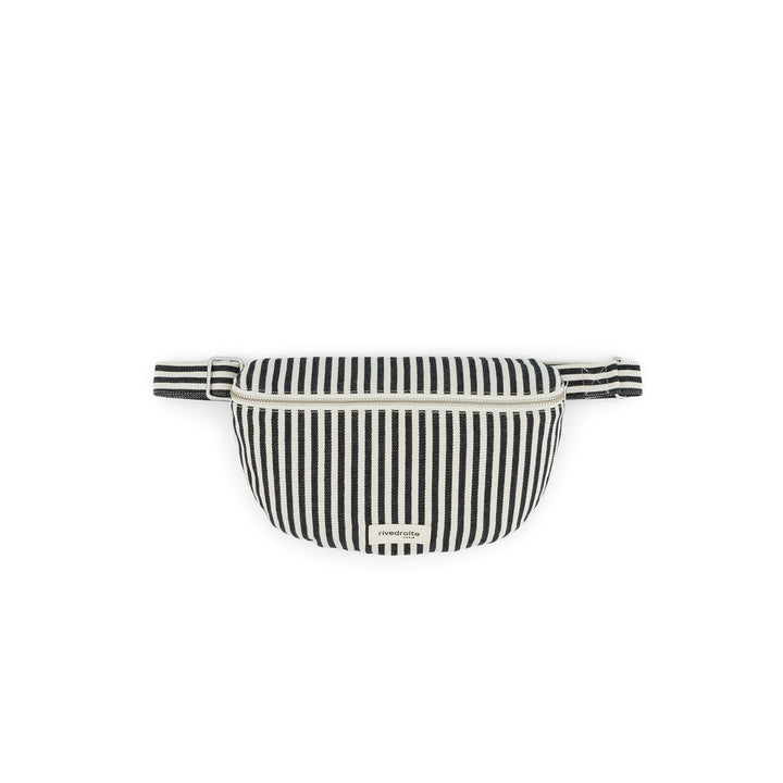 Rivedroite – Custine Waist Bag in Black and White Stripe