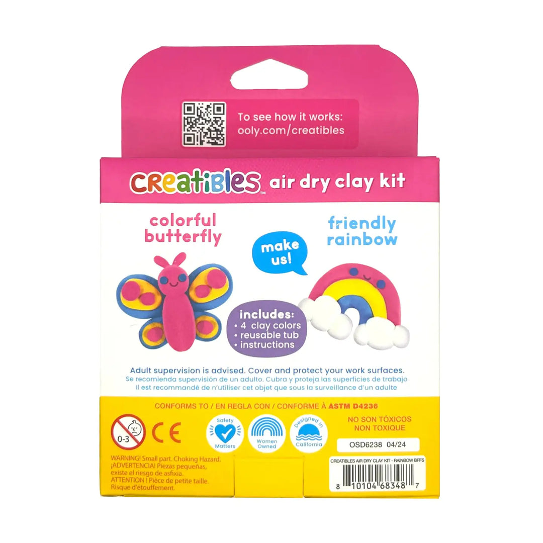 Ooly – Creatibles Air Dry Clay Kit in Rainbow BFFs