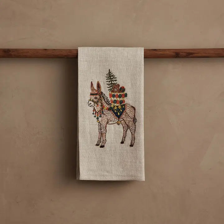 Coral & Tusk – Christmas Donkey Tea Towel