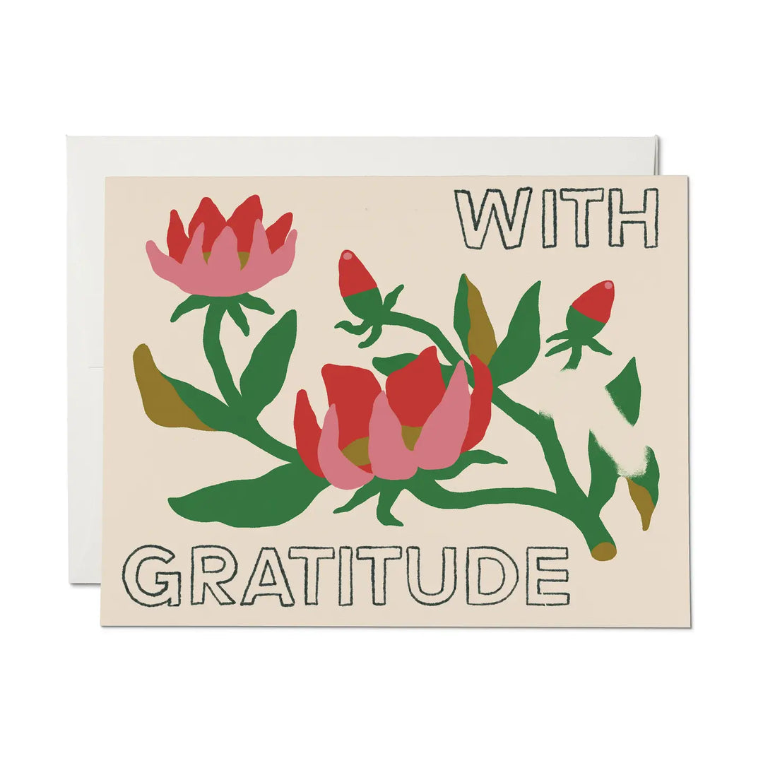 Red Cap Cards - With Gratitude Greeting Card Set of 8