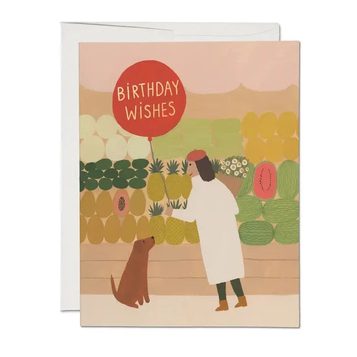 Red Cap Cards - Fruit Stand Birthday Wishes