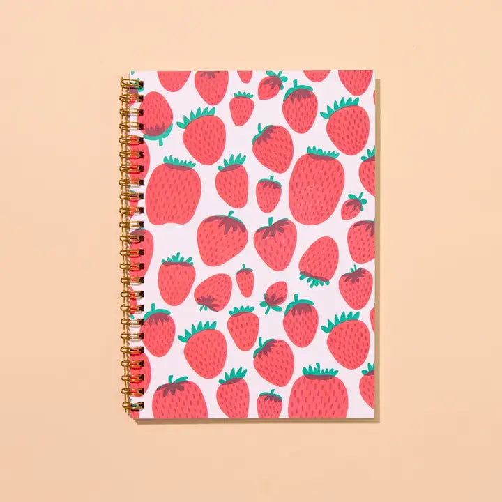 And Here We Are - Strawberry Spiral Notebook