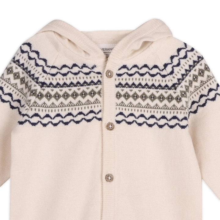 Viverano Organics – Fair Isle Knit Jacquard Hooded Jumpsuit