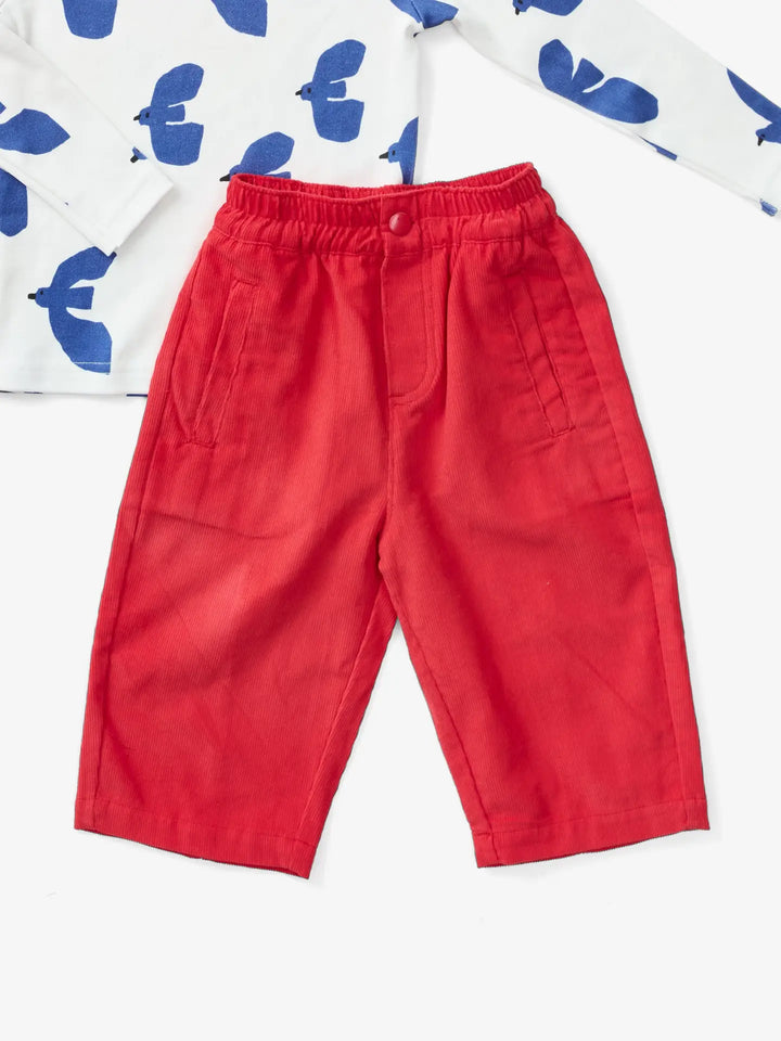 Lewis – Barrel Pant in Poinsettia