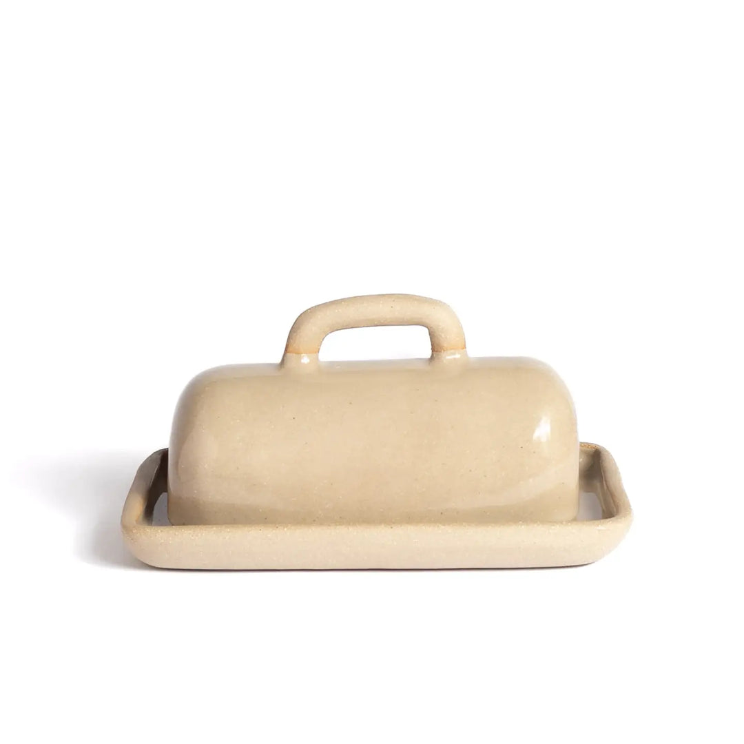 Jars of Dust – Handmade Ceramic Butter Dish in Sandbar
