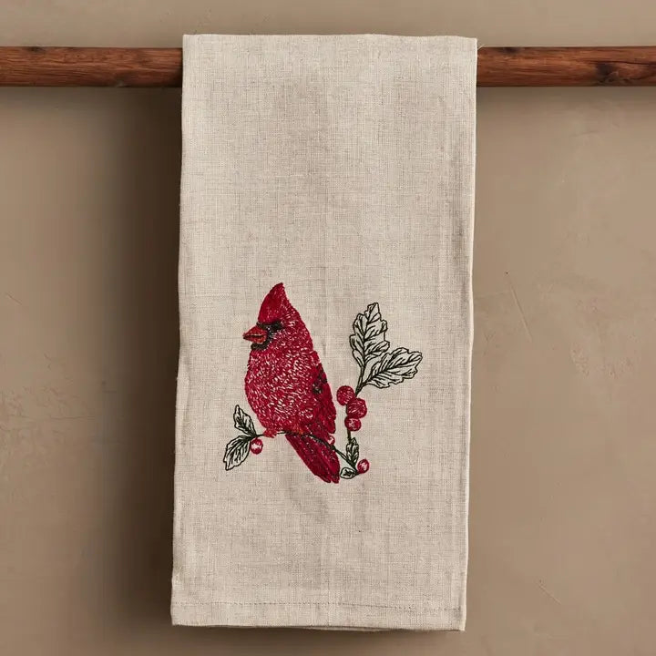 Coral & Tusk - Red Cardinal Tea Towel