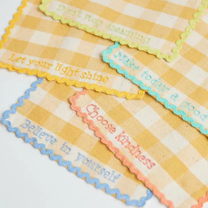 A Wilde Collective – Handwoven "Positive Vibes" Lunchbox Napkins