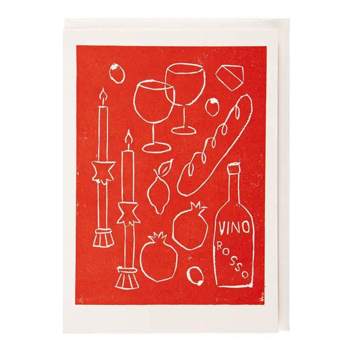 Archivist Gallery - Vino Rosso Greeting Card