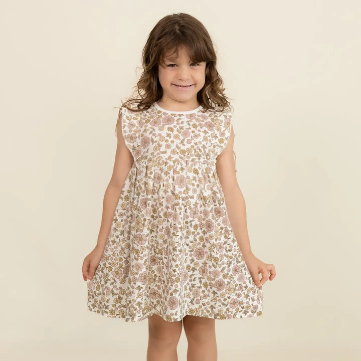 MakeMake Organics - Organic Flutter Dress & Bloomers in Summer Garden