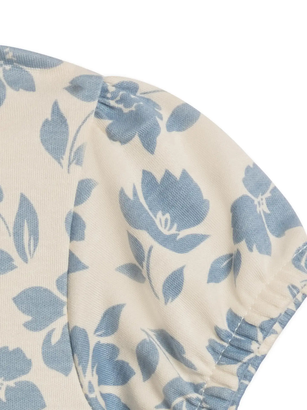Colored Organics - Organic Rhoda Puff Sleeve Bodysuit Dress in Gia Floral/Rain