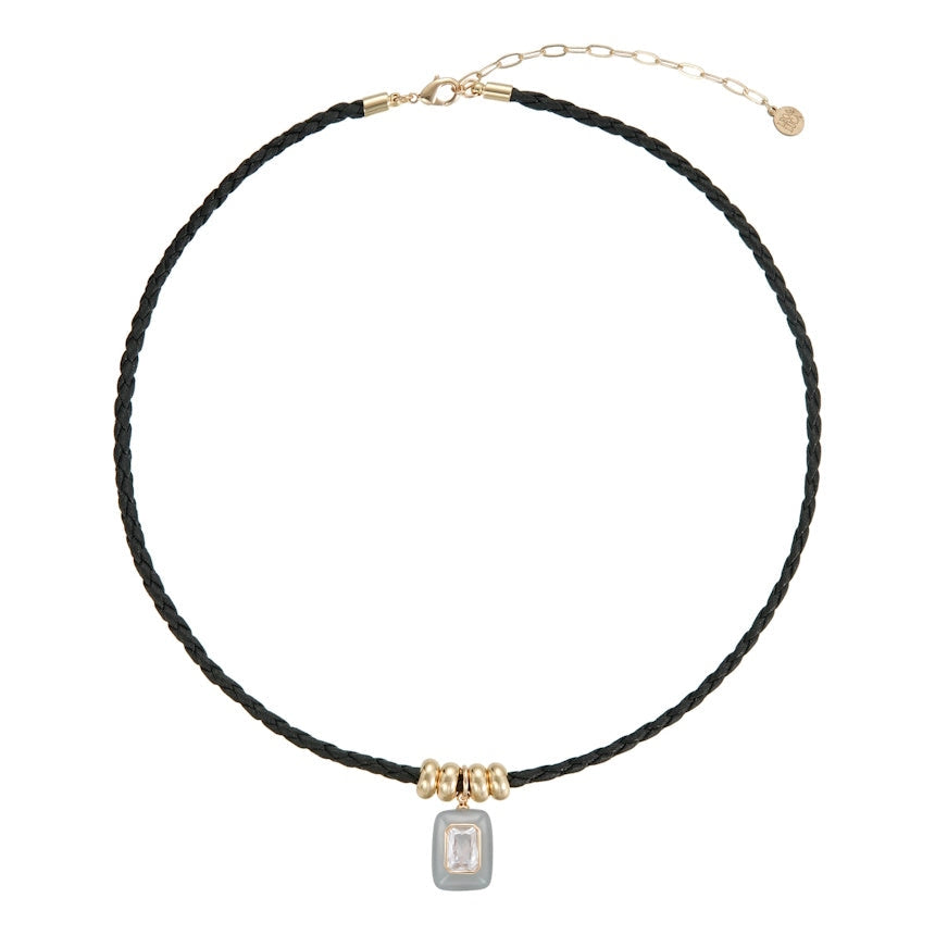 Noir Drop Cord Necklace