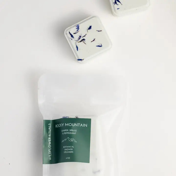 Wildflower Rituals - Botanical Shower Steamers in Juniper Spruce Peppermint
