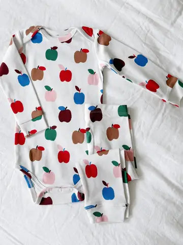 Lewis – Onesie + Pant Set - Apple in Harvest