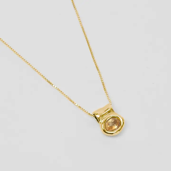 Wolf Circus Jewelry – Cora Necklace in Citrine & Gold