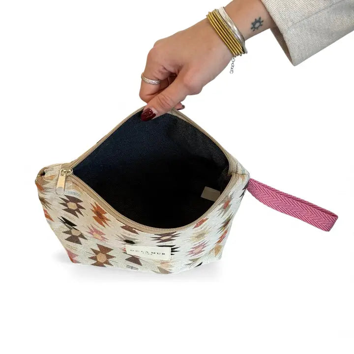 De La Mur Lines - Large Makeup Bag in Royal