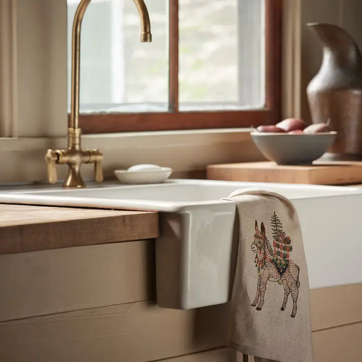 Coral & Tusk – Christmas Donkey Tea Towel
