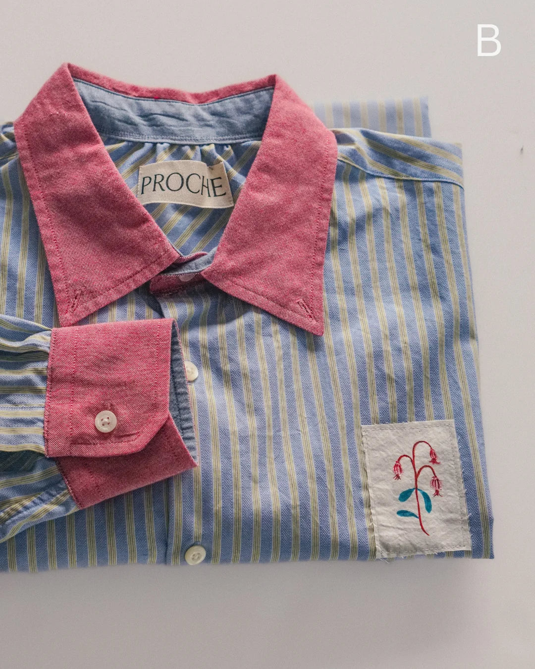 Proche - Upcycled Floral Stamp Shirt