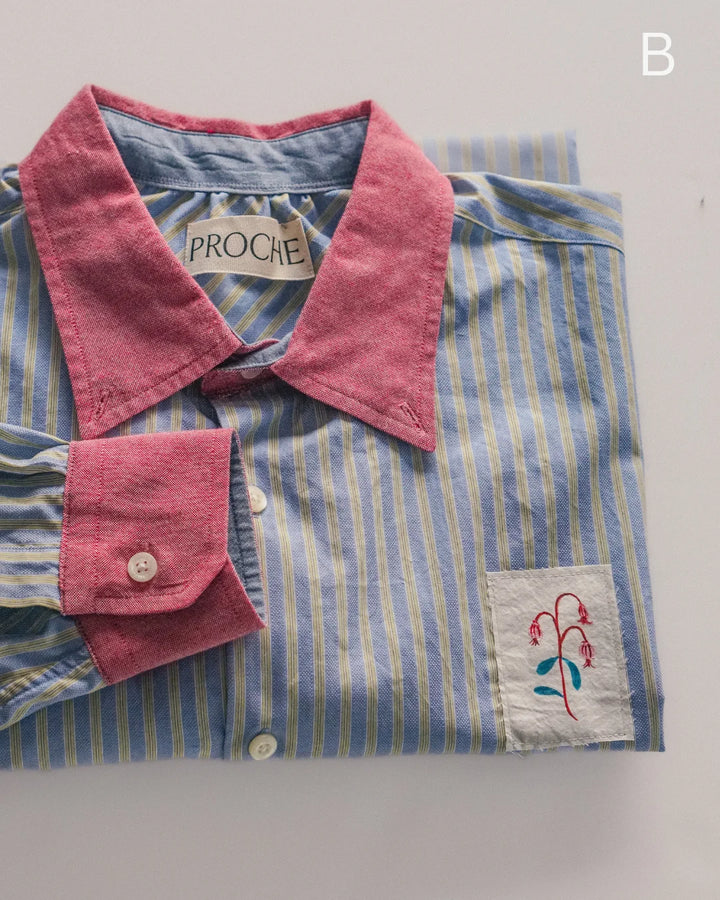 Proche - Upcycled Floral Stamp Shirt