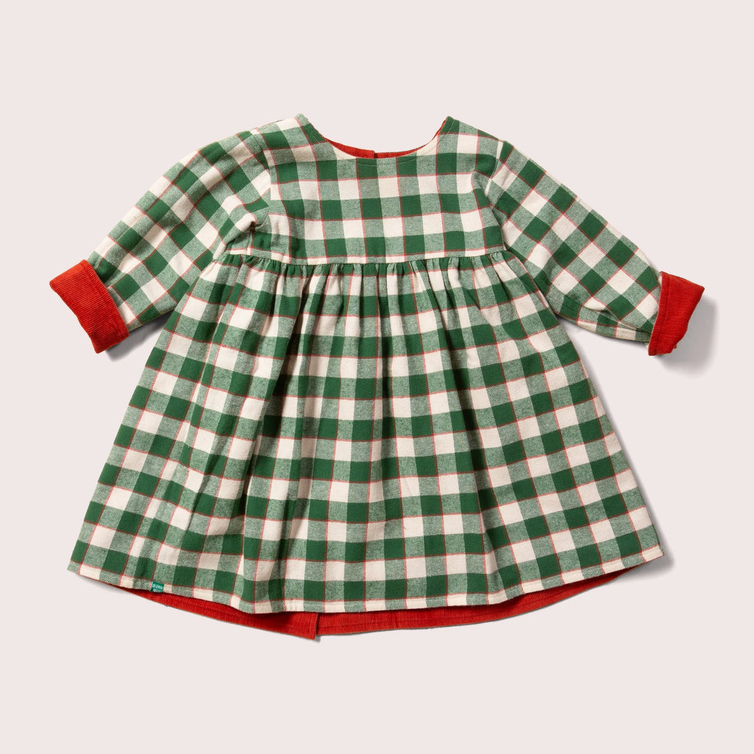 Little Green Radicals –– Hazelnut Day after Day Reversible Corduroy Pocket Dress