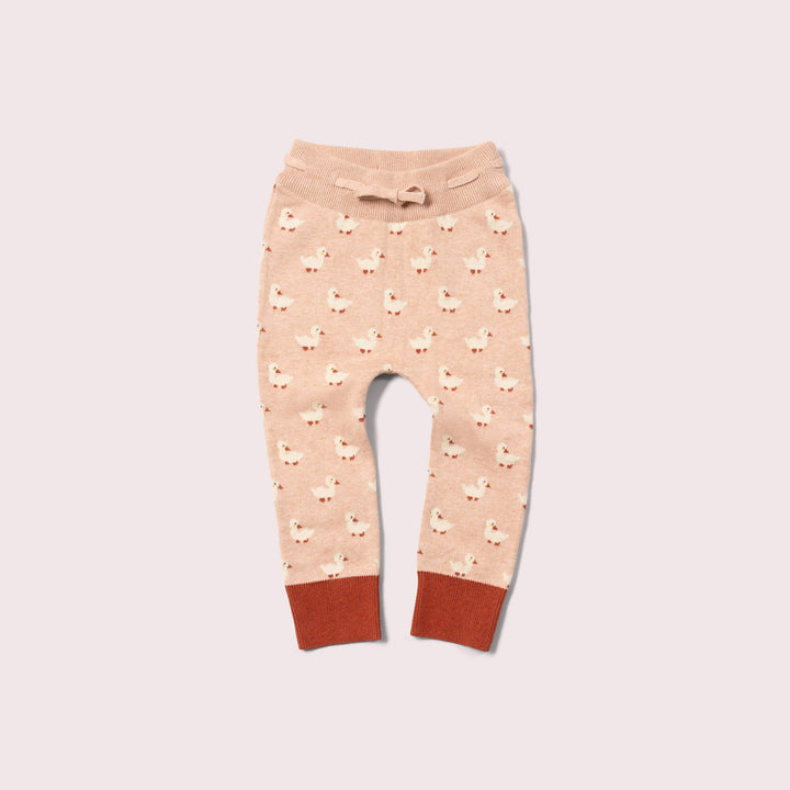 Little Green Radicals –– Puddle Ducks Organic Cotton Knitted Joggers
