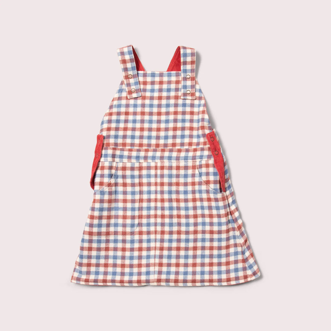 Little Green Radicals ––  Holly Berry Reversible Pinafore Dress